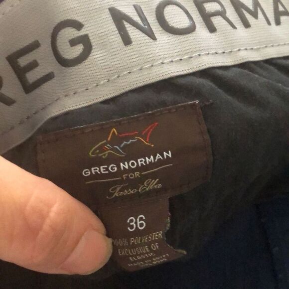 Greg Norman Collection Navy Blue Men's Flat Front Shorts - Picture 3 of 4